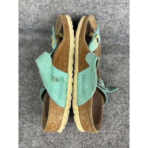 Birkenstock Gizeh Sandals Womens Size 36 Green Suede Thong Toe Post EU 36 - Picture 7 of 8
